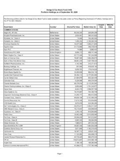 Dodge Amp Cox Stock Fund 145 Portfolio Holdings As Of June Dodge Amp Cox Stock Fund 145