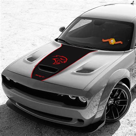 Dodge Challenger Srt Hellcat Hood Hell Cat Vinyl Decal Graphic 2 Colors