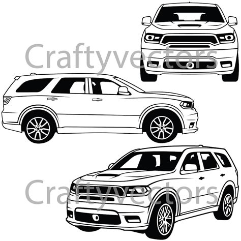 Dodge Durango 2019 Vector File Etsy