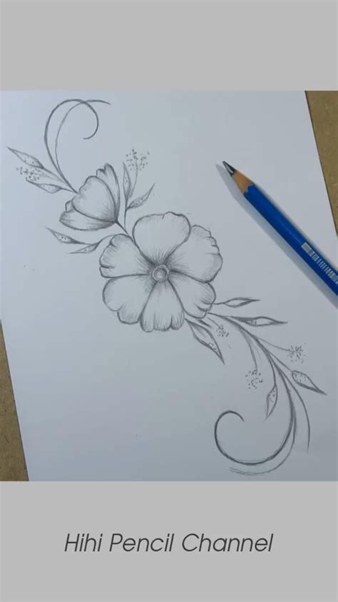 Drawing Beautiful Flower Tattoo Designs Step By Step Hihi Pencil