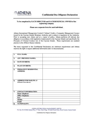 Due Diligence Declaration Fill Online Printable Fillable Blank Pdffiller