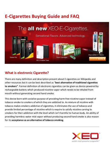 E Cigarette Buying Guide