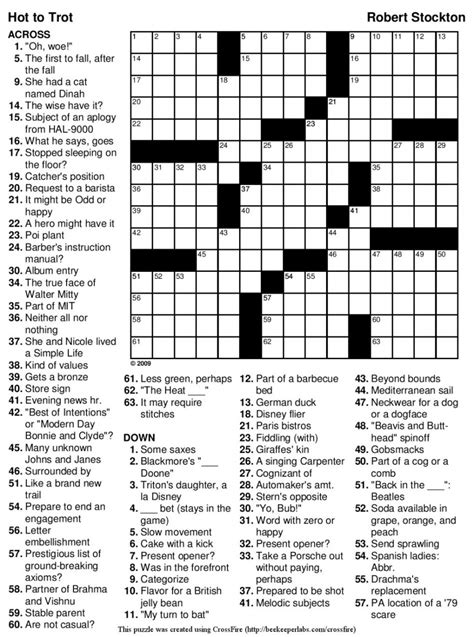 Easy Printable Crossword Puzzles For All Ages Kids Loveandrespect