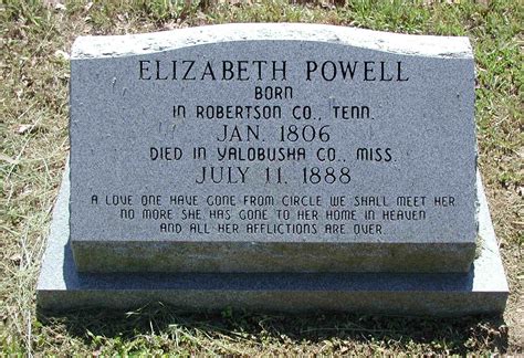 Elizabeth Betsy Bell Powell 1806 1888 Find A Grave Photos