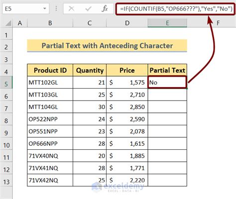 Excel If Contains Partial Text