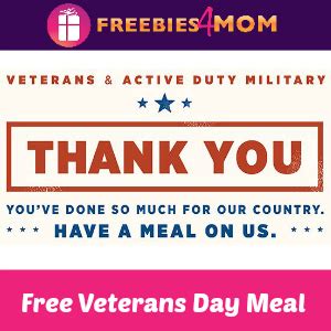 Expired Free Meal For Veterans At Applebee S Freebies 4 Mom