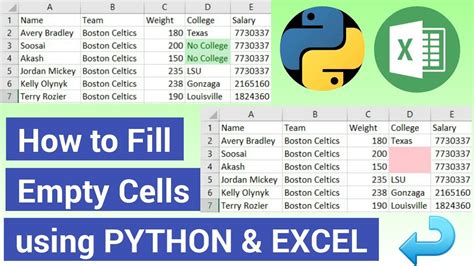 Fill Empty Cells In Excel Using Python Replace Null Values In Excel