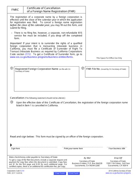 Form Fnrc Fill Out Sign Online And Download Fillable Pdf California