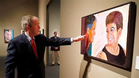 Former President George W Bush Gives A Tour Of His Gallery Of Warrior