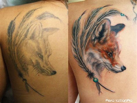 Fox Tattoo By Nikasamarina On Deviantart Animal Tattoos Fox Tattoo