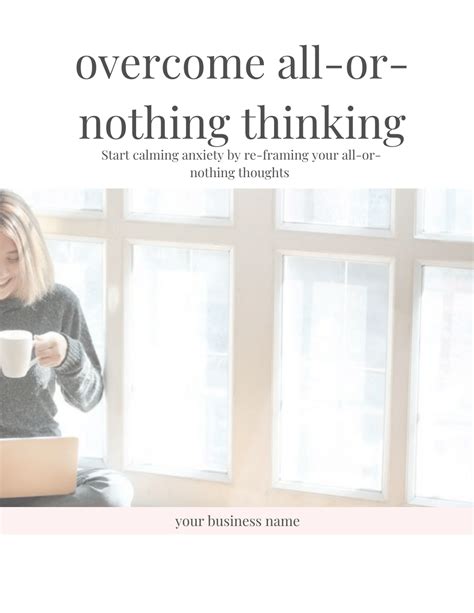 Free All Or Nothing Thinking Worksheet By Shikah Anuar How To Calm Anxiety All Or Nothing