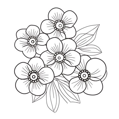 Free Amp Easy To Print Flower Coloring Pages Flower Drawing Flower Coloring Pages Coloring Pages