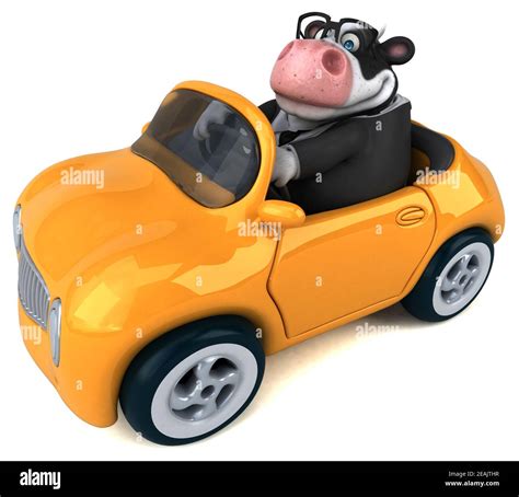 Fun Cow 3D Illustration Stock Photo Alamy