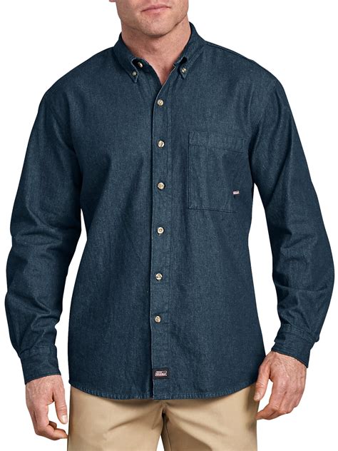 Genuine Dickies Genuine Dickies Mens And Big Mens Long Sleeve Button