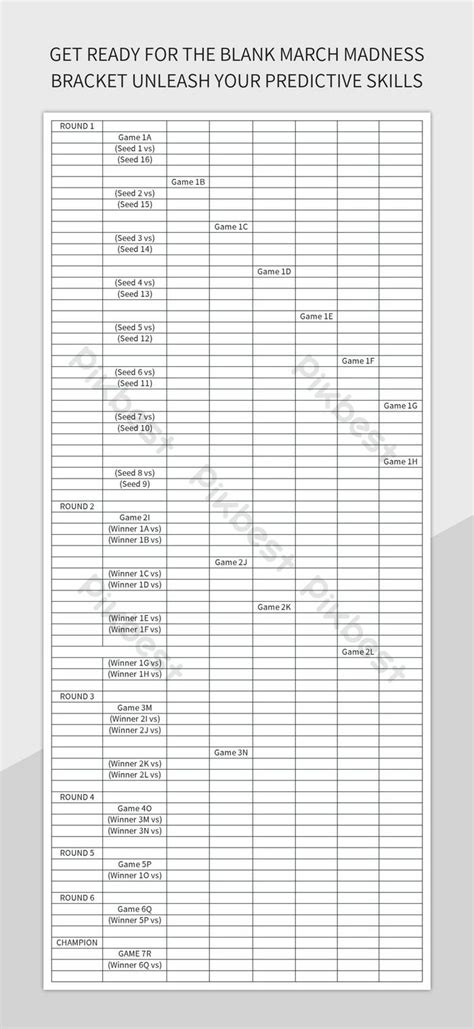 Get Ready For The Blank March Madness Bracket Unleash Your Predictive