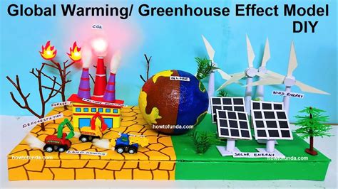 Global Warming And Greenhouse Effect Working Model Science Project Diy Howtofunda Youtube