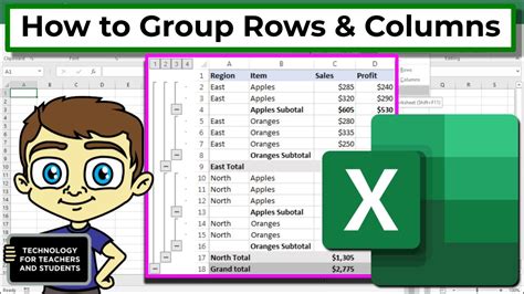 Grouping Rows And Columns In Excel