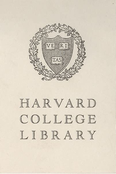 Harvard College Library The Bookplate Of Harvard College L Flickr