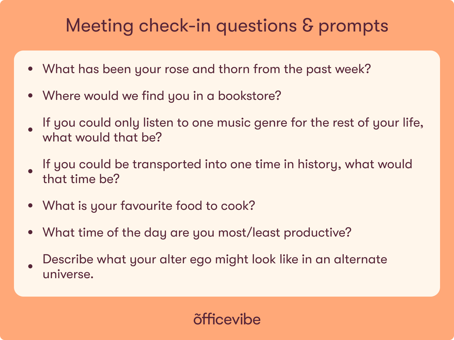 Have A Great Meeting Check In Without Derailing Your Agenda Officevibe