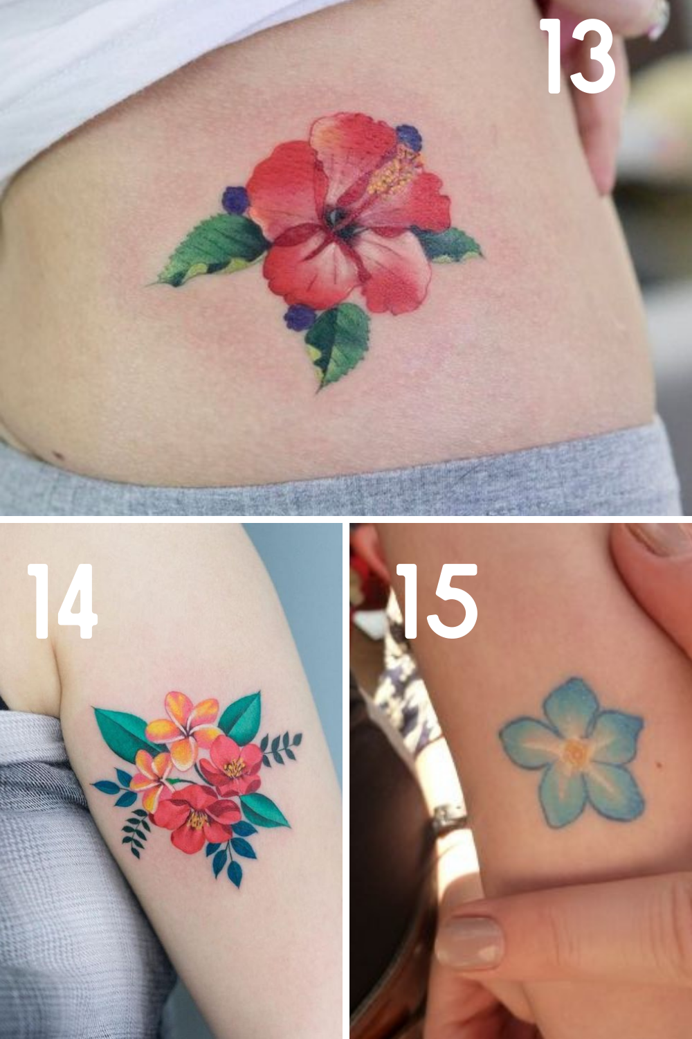 Hibiscus Tattoo Hawaiian Flower Tattoos Flower Thigh Tattoos