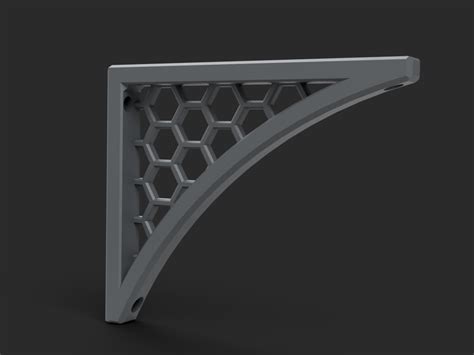 Honeycomb Shelf Bracket Scalable By Extrutim Download Free Stl