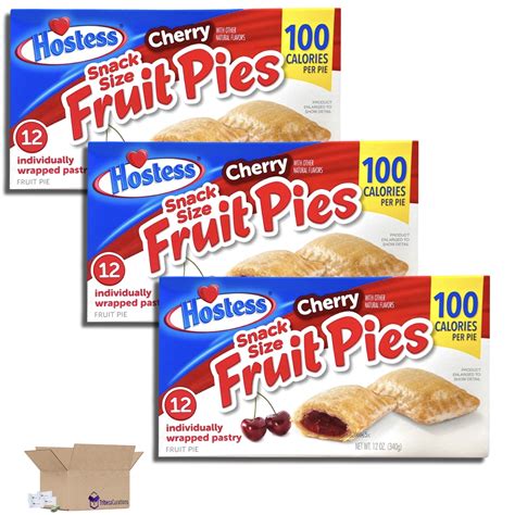 Hostess Snack Size 100 Calorie Mini Fruit Pies 12 Count Box Apple Amp Cherry Combo Pack 1