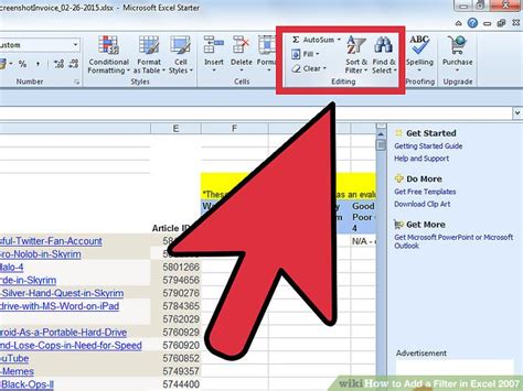 How To Add A Filter In Excel 2007 8 Steps With Pictures