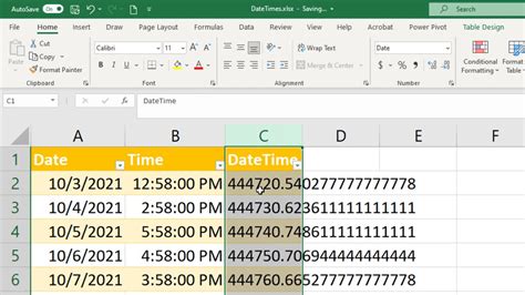 How To Combine Date And Time Columns In Excel Youtube