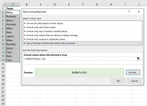 How To Conditional Formatting If The Cell Contains Partial Text In Excel