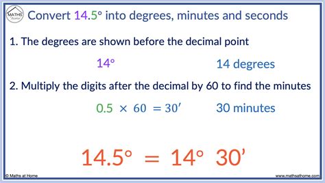 How To Convert Between Degrees Minutes And Seconds Mathsathome Com