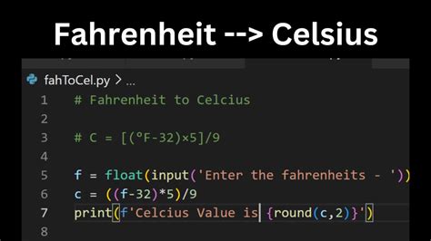 How To Convert Fahrenheit To Celsius Using Python