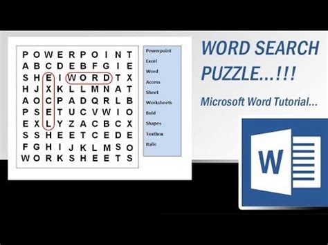 How To Design Word Search Puzzle Using Textbox Linking Feature In