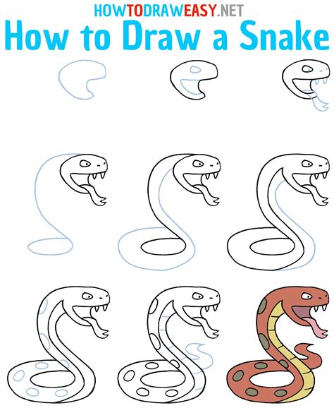 How To Draw A Snake How To Draw Easy