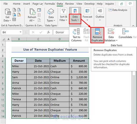 How To Remove Duplicates But Keep First Instance In Excel