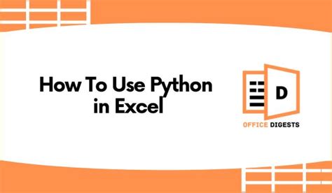 How To Use Python In Excel Tutorial Examples