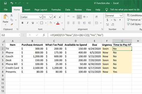 How To Use The If Function In Excel