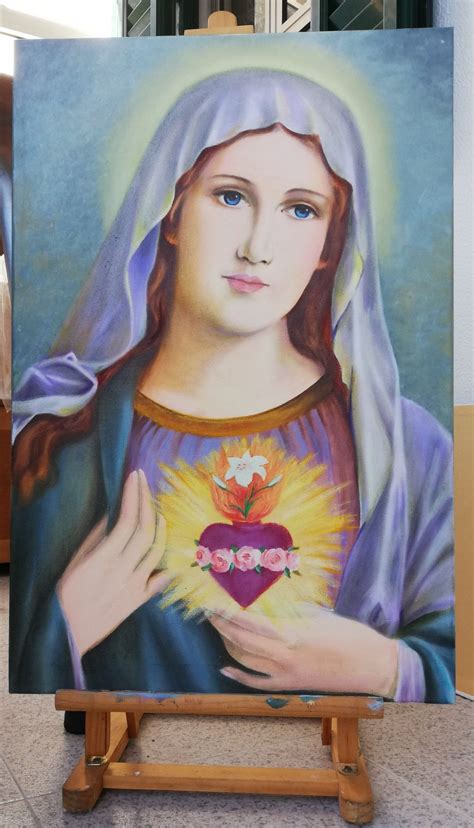 Immaculate Heart Of Mary Painting By Olena Britova Jose Art Gallery