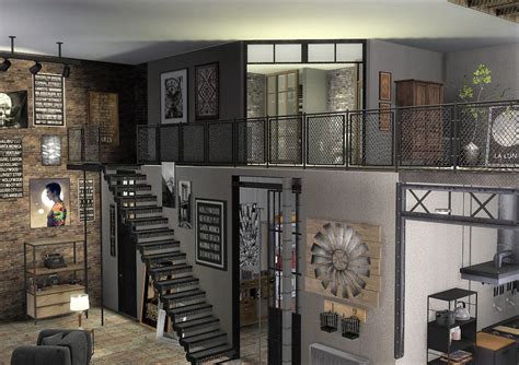 Industrial Loft Sims House Sims 4 Loft Sims House Design