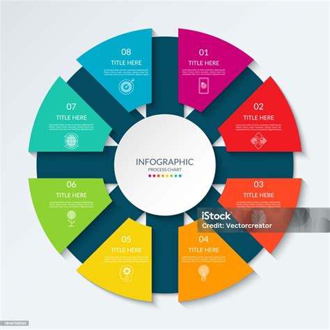 Infographic Circle With 8 Options Parts 8Step Cycle Diagram For