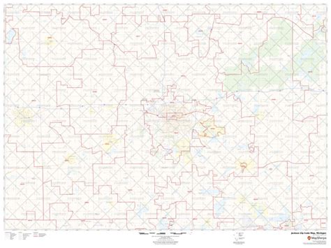 Jackson County Michigan Digital Zip Code Map