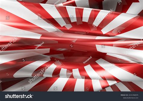 Japan Battle Flag Abstract 3D Smooth Stock Illustration 2231766975