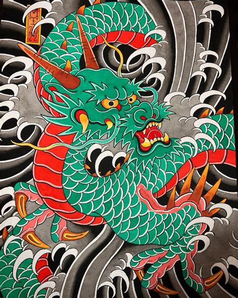 Japanese Dragon Tattoo Color Meaning Dragon Tattoo Japanese Tattoos