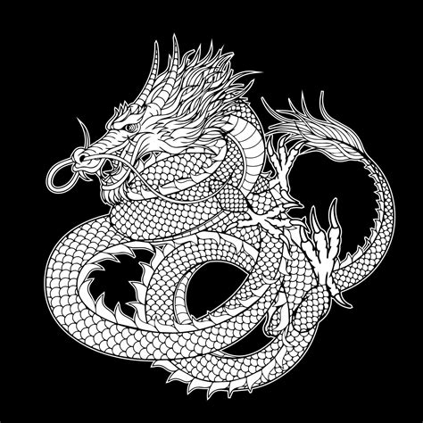 Japanese Dragon Tattoo Vector Art 11006177 Vector Art At Vecteezy