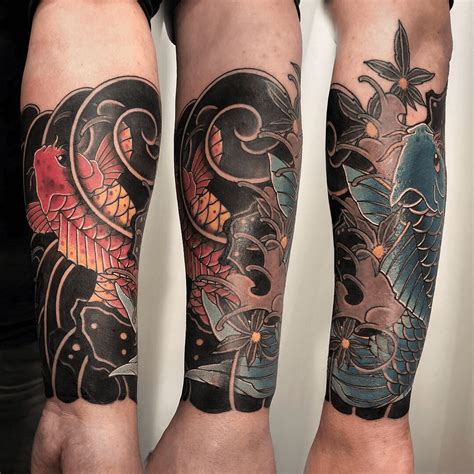 Japanese Fish Arm Sleeve Must Half Sleeve Tattoo Koi Tattoo Design