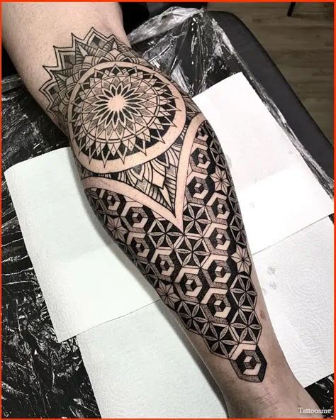 Knee Tattoo Sun Tattoo Geometric Art Geometric Tattoo Eclipse