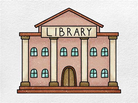 Library Drawing Easy