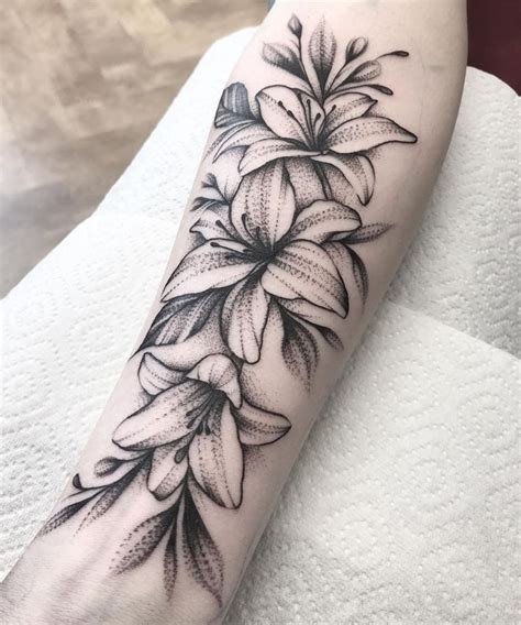 Lily Flower Tattoo Design