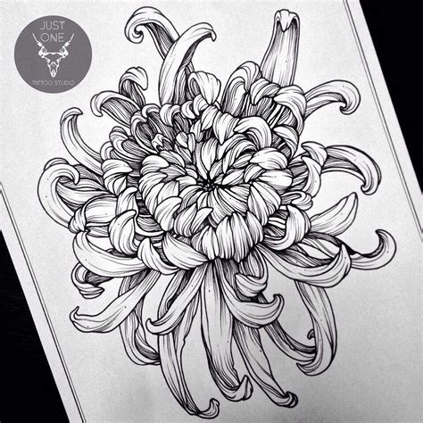 Line Work Chrysanthemum Google Search