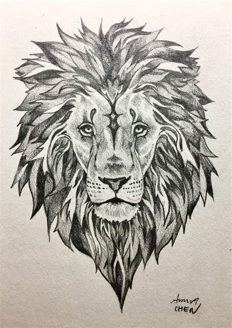 Lion Drawing Tattoo