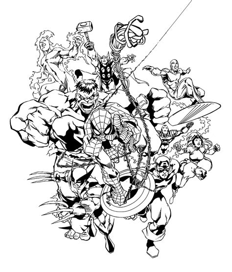 Marvel Comic Coloring Pages